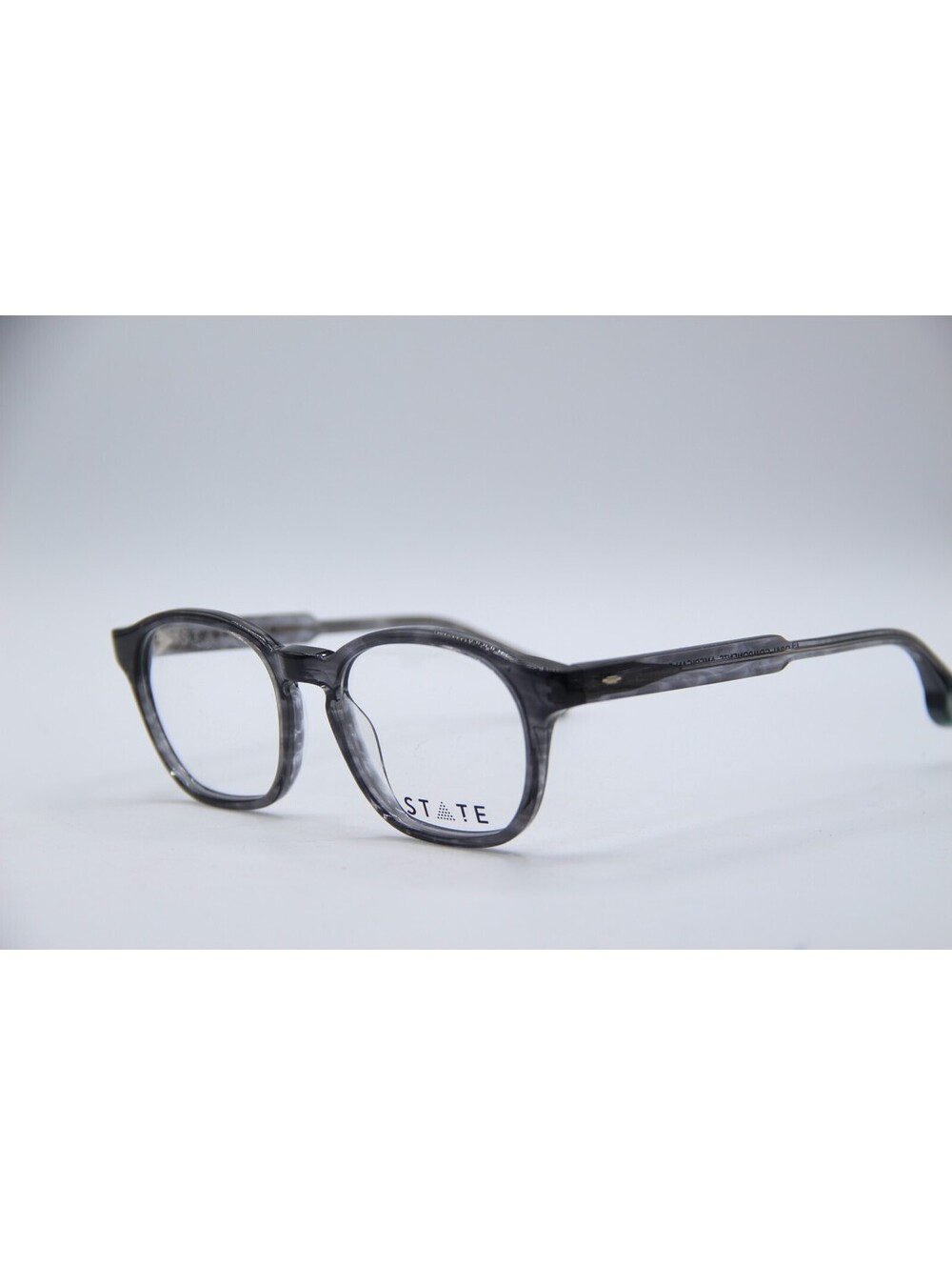 State Optical Kildare Thunder Clear Grey Frames Eyeglasses 49-18-145 MM